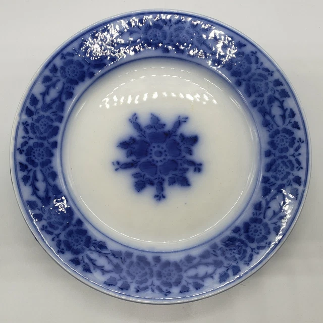 Vintage Luneville France Flow Blue 8.5" Plate Salad Luncheon