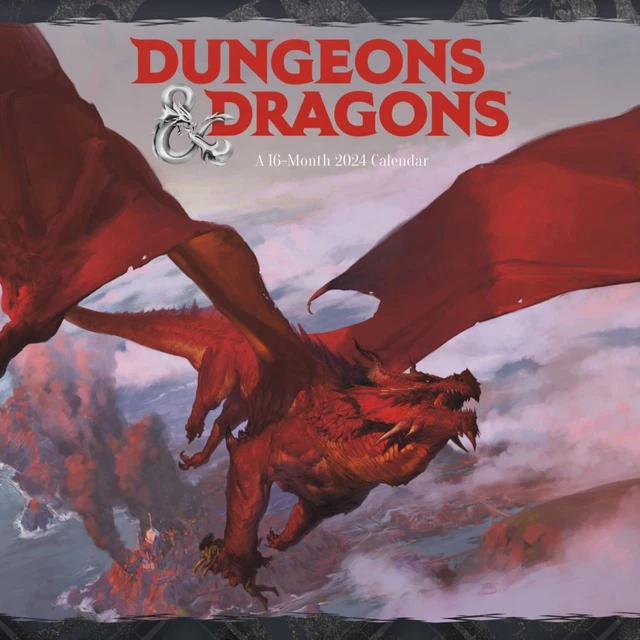 TRENDS INTERNATIONAL, Dungeons and Dragons Classic 2024 Wall Calendar