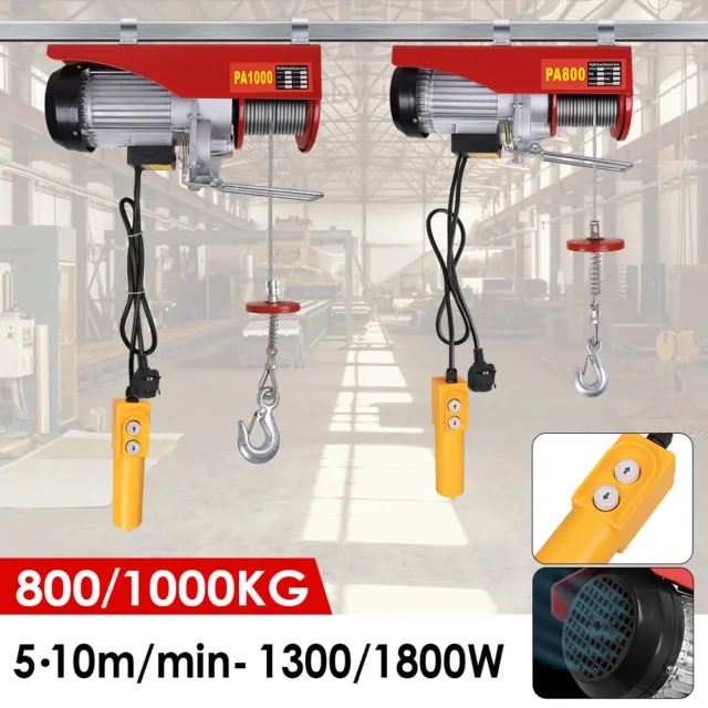 Winches Electric Hoist 800-1000Kg 240v Gantry Crane Lifting for Workshop Garage 3