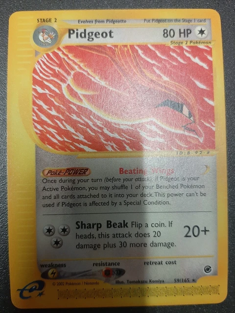 CARTA POKÉMON PIDGEOT (EX 59) - Rare - Expedition Base Set - Near Mint ...
