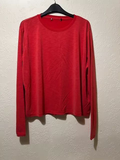 Marks & Spencer Cashmilon Round Neck Long Sleeve Ladies Shirt Red Autumn Sale 3