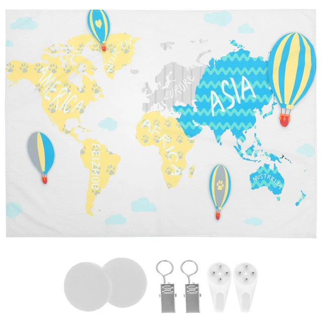 Household  Backdrop Background   Rustic World Map Mural World Map Tapestry