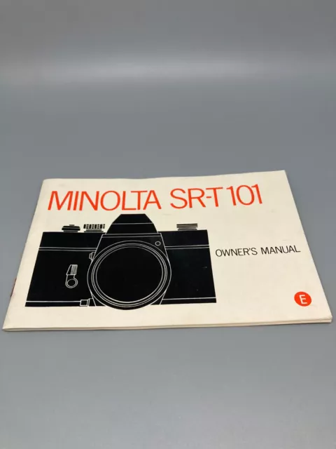 Minolta SR-101 Camera Owner's Manual Instructions Booklet English - GOOD - Green