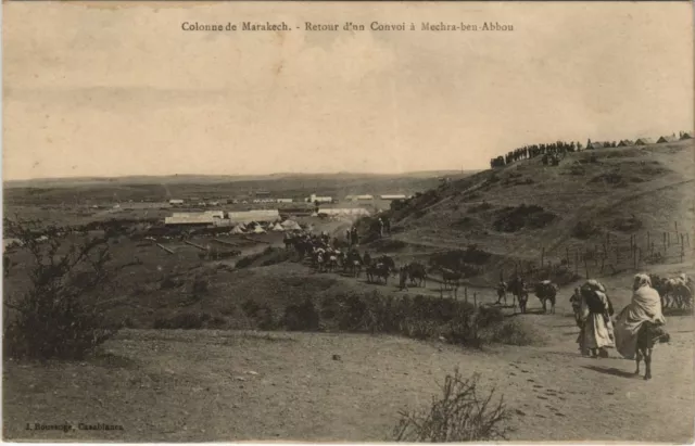 CPA AK Marrakech - Retour d'un Convoi a Mechra-ben-Abbou MAROC (1082849)