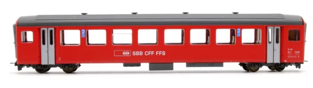 AUTOBÚS DE PASAJEROS BEMO HOm GAUGE 3271 422 SBB CFF FFS ROJO 2DA CLASE B722 (BM4) 3