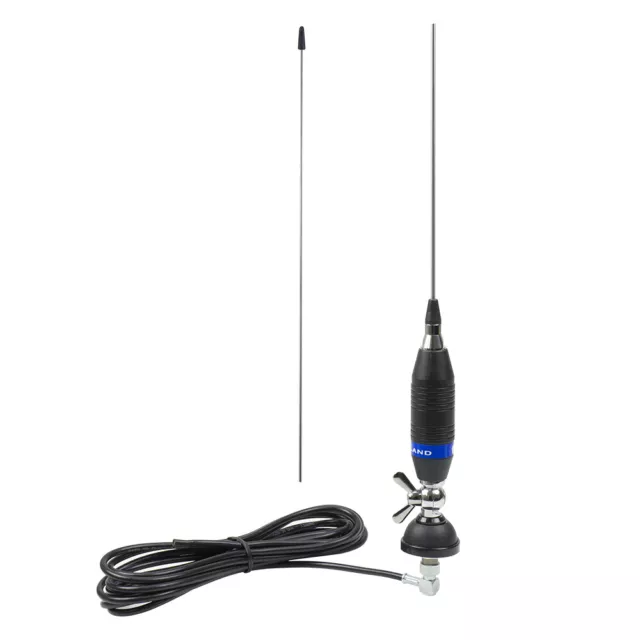 ALAN Funk 130 CB-Mobilantenne, 120 cm, 250W mit 4m Kabel und PL-Stecker