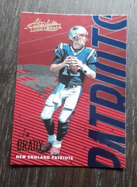 2018 Panini Absolute NFL Tom Brady Card #64, New England Patriots