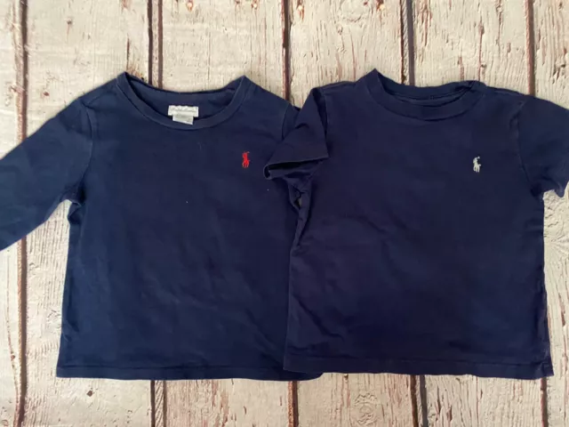 Ralph Lauren Baby Boy Navy Blue T-shirt Long Sleeve Top Age 24 Months / 2 Years