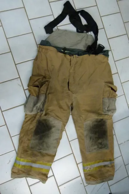 Lion/Janesville Firefighters Pants Turnout w/ Suspenders 50R,  Inseam: 29"