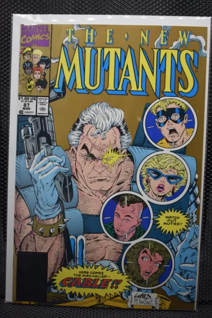 The New Mutants #87 2nd Print Gold Variant Marvel 1990 1st Appearance Cable 9.2