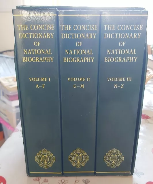 Books THE CONCISE DICTIONARY OF NATIONAL BIOGRAPHY SET 3 PAPERBACK  GOOD CONDIT.