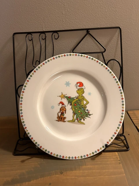 THE GRINCH Christmas Xmas Holiday 8" Salad Dessert Plate Zrike Dr seuss