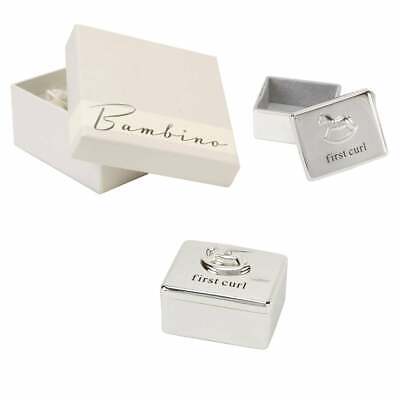 Personalised First Curl Keepsake Box Christening New Born Baby Gift