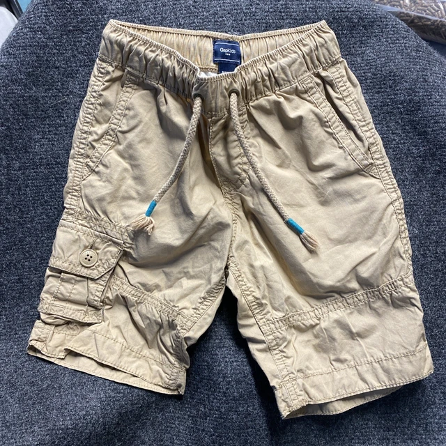 Gap kids boys khaki shorts size small tan drawstring