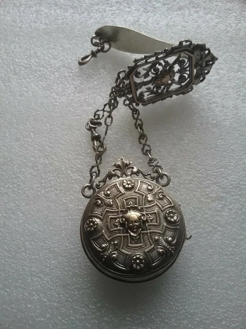 Châtelaine Pour Montre à Gousset - Argent - Accessoire Vintage - Parfait état