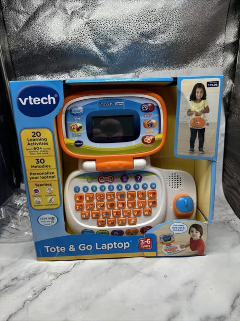 VTech Tote-and-Go Laptop Plus Preschool Learning System with Mouse  Orange/Yellow