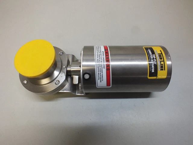 NEW Top Line Top-Flo 2" 316L Stainless Canister Actuator Butterfly Valve