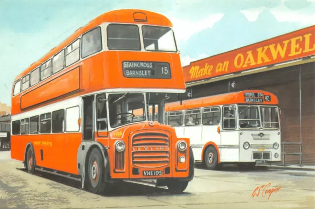 Old Bus  Postcard Yorkshire Traction Large Size Unused  Very Good Mint