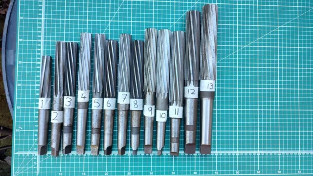 Large machine reamers HSS assorted sizes | MT3 morse taper | Marsh CYC Sheffield