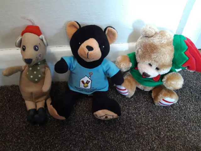 Three new teddy bears IKEA McDonalds keel childrens soft toys