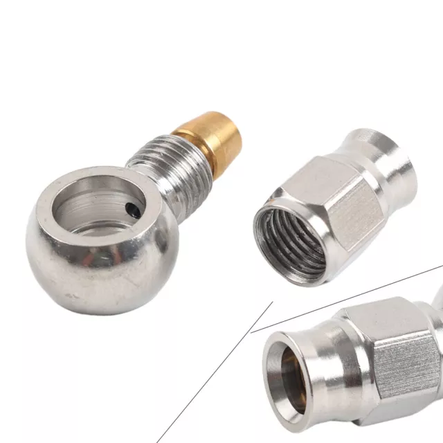 Stainless Steel 10.2mm 3/8 Eye Banjo Hose Ends AN-3 Motorcycle Brake Fittings