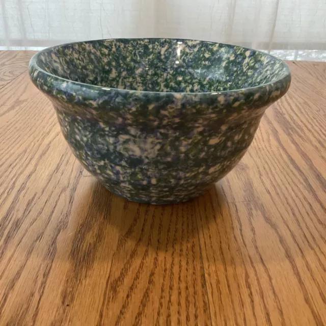 Roseville Pottery Spongeware 8” Mixing Bowl by The Workshops of Gerald E Henn