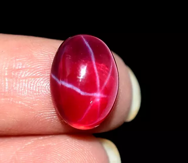 Natural Mozambique 8.80 Ct Rays Red Star Ruby Oval Cabochon Certified Gemstone