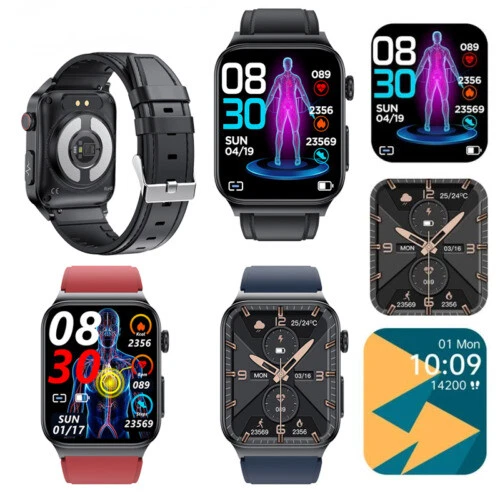 E500 BLOOD GLUCOSE SmartWatch ECG Monitoring Blood Pressure Fitness