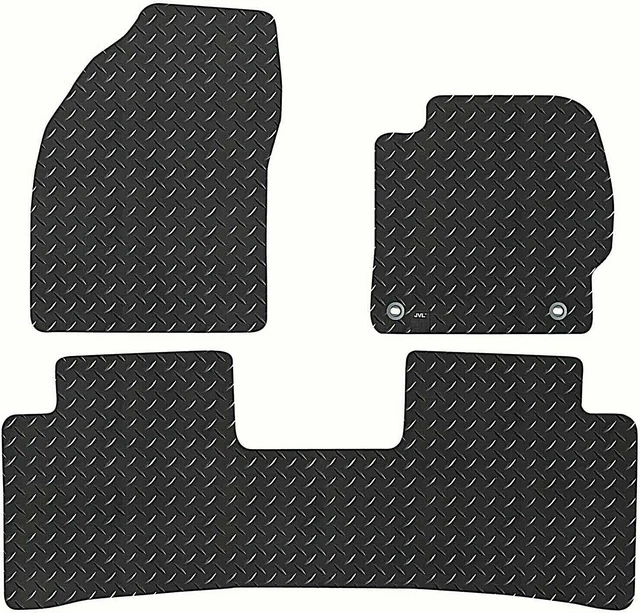 Toyota Corolla Estate 2019-2024 Rubber Car Mats (3-Piece Set) - Black Tailored Taxi Spec - View #2