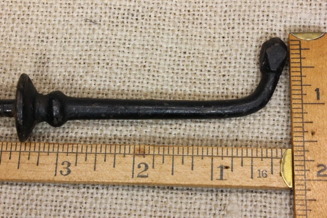 Old Single Coat Screw In Hook Diamond Tip School Farmhouse Iron Vintage 1880’s 3