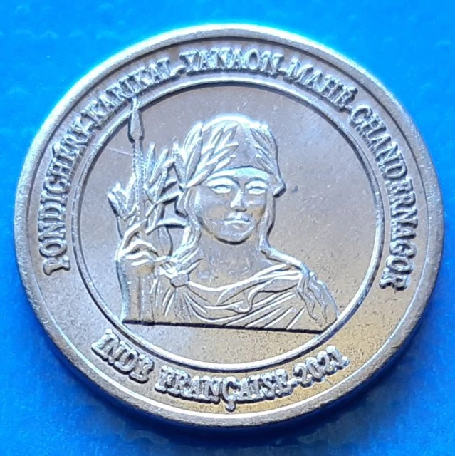 French India Pondichéry ¼ Anna 2021 UNC unusual coinage