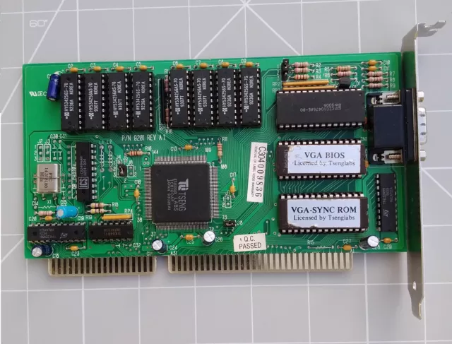 VGA ISA Tseng Labs ET4000 ISA 1Mb Memory Video Card tested