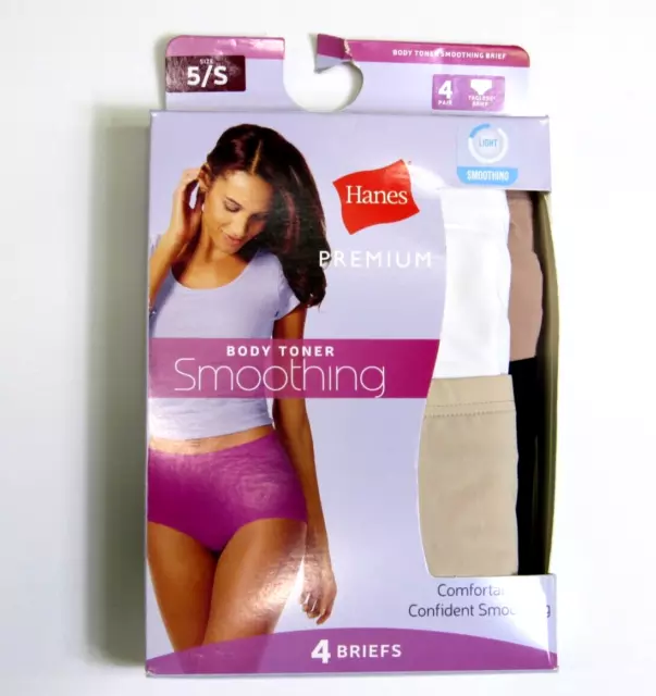 HANES PREMIUM WOMENS Size 5 Small 4 Pack Microfiber Hipster Briefs