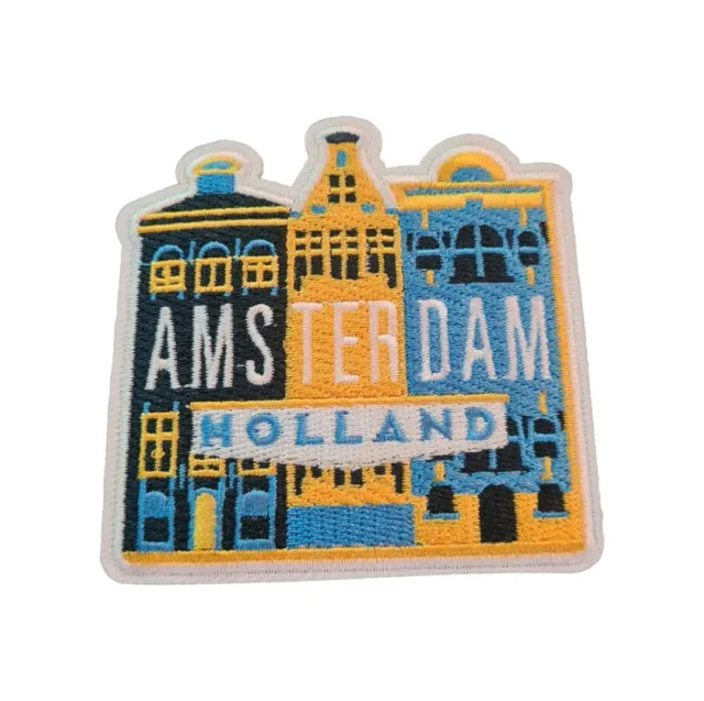 Amsterdam Netherlands Holland Embroidered Patch Iron On Sew On Transfer