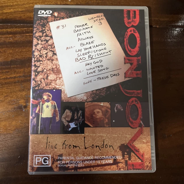 Bon Jovi Live From London Wembley Stadium Live Concert 1995 DVD Vgc