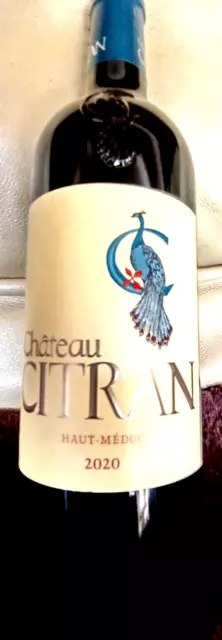 superbe bouteille de Haut-Médoc Château Citran 2020 année extraordinaire....