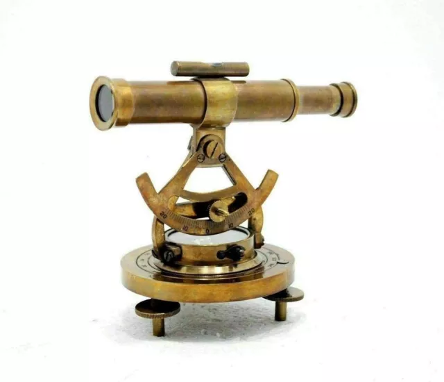 Brown Antique 5 INCH Approx Vintage Brass Theodolite Alidade Compass Antique