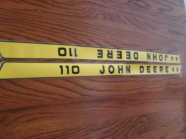 John Deere 110 LGT Hood Decals