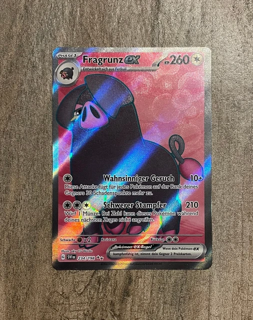 POKÉMON KARMESIN UND Purpur Fragrunz EX FULL ART 234/198 Boosterfrisch