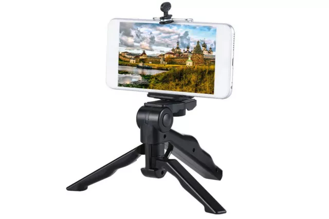 Supporto treppiedi da tavolo smartphone mini cavalletto stabilizzatore rotante