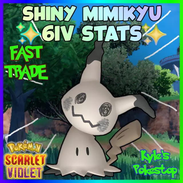 Shiny Mimikyu 6IV ✨ Battle Ready ✨Pokemon Scarlet & Violet