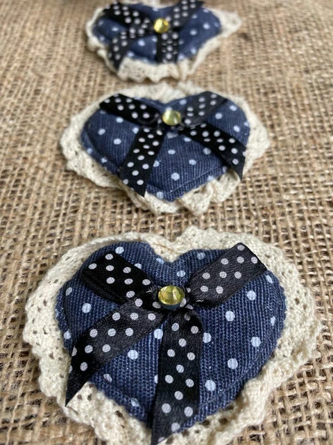 5/2 Piezas Hecho a Mano Parche Marfil Vaqueros Azul 6x6cm Algodón Poliéster