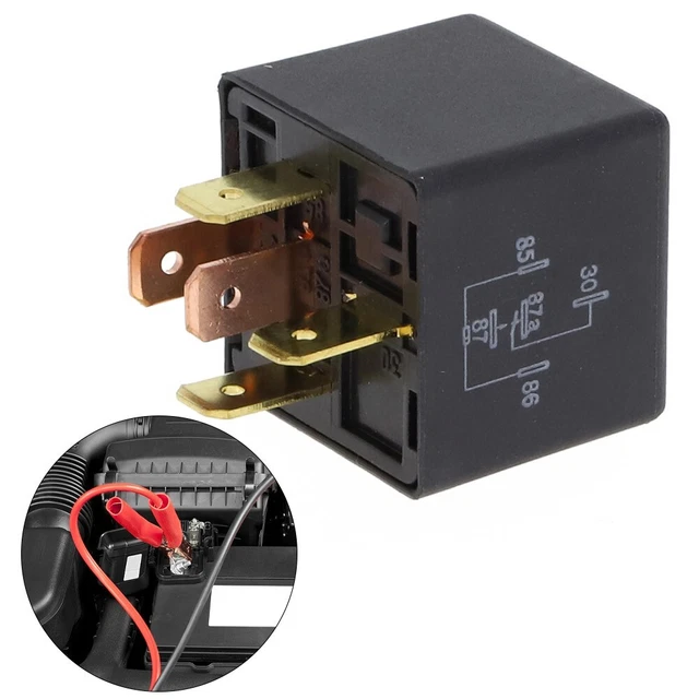 Relais 4 Broches 12V DC - Référence 25230-9F915 - Pour Ventilateur De Radiateur Auto - Universel Et Compact