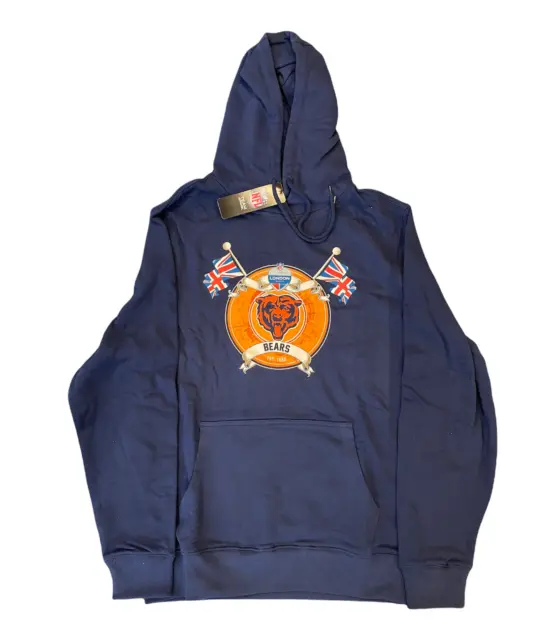 Chicago Bears NFL Felpa con Cappuccio Football Americano Uomo Fanatics Navy -