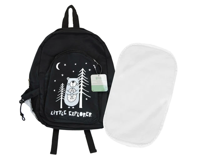 Baby Changing Mummy Bag Nappy Backpack Rucksack Mat Diaper Maternity Black