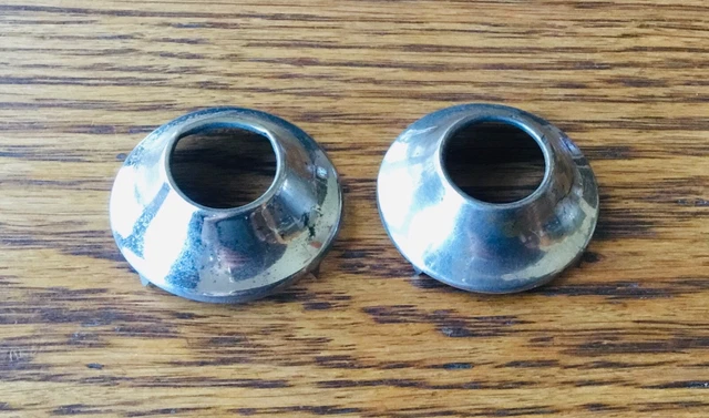 1920s 1930s DOOR HANDLE ESCUTCHEONS vtg interior trim