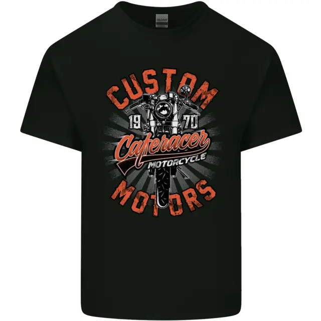 T-shirt top biker personalizzata Cafe Racer Motors moto da uomo cotone