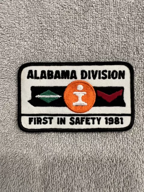 Illinois Central Railroad Alabama Division First in Safety 1981 Sew on Patch