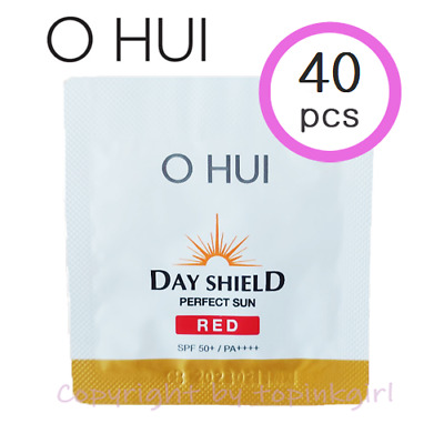 40 piezas x OHUI Escudo de Día Perfecto Rojo Sol, FPS 50+, Nuevo Maquillaje Verde Base Sol, O HUI
