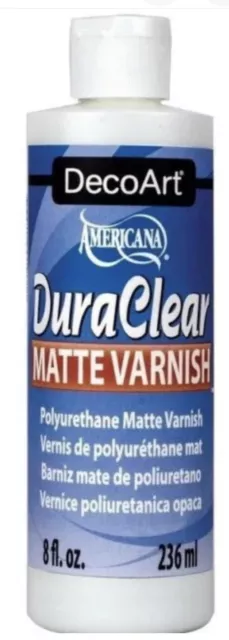 Acabado de barniz transparente polietileno mate DecoArt DuraClear 8 oz